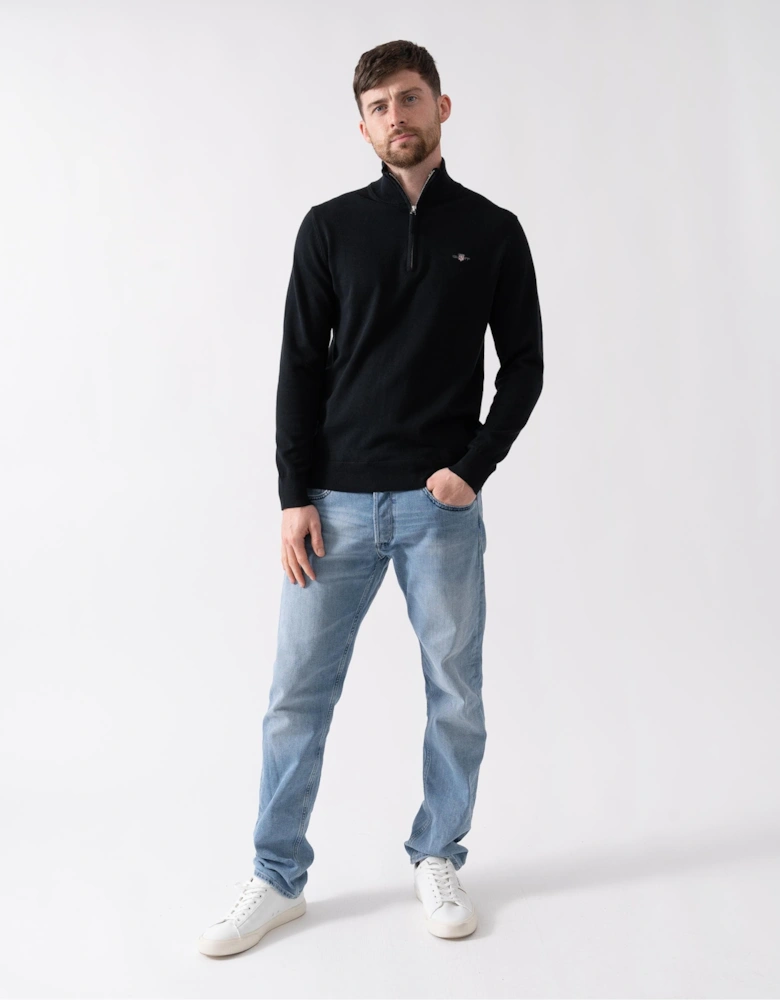 Mens Classic Cotton Half zip Jumper