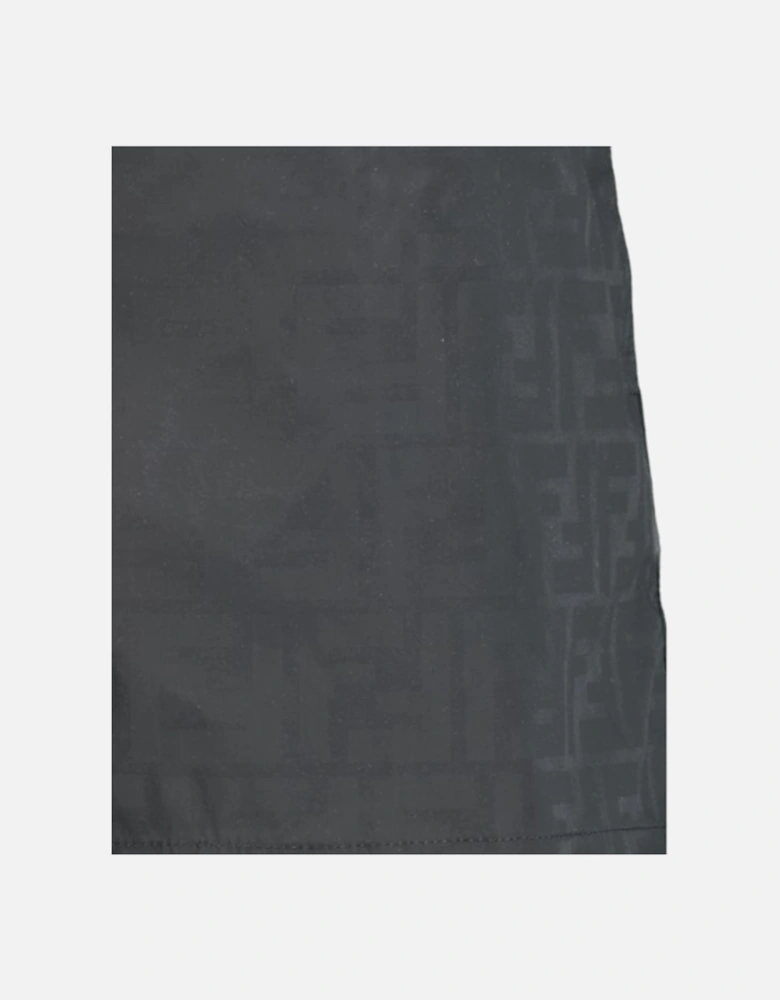 FF Print Nylon Swim Shorts Black