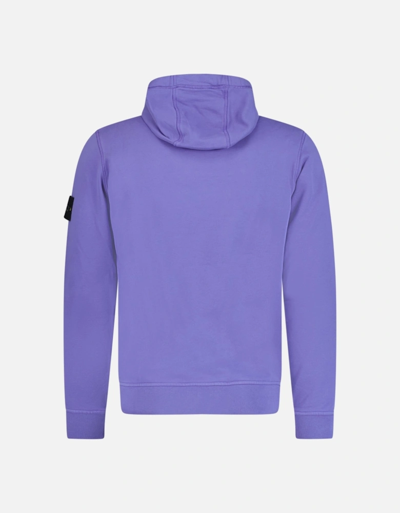 Cotton Hooded Sweatshirt Purple