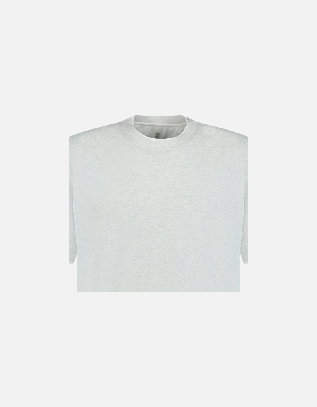 Double Crew Neck T-Shirt Grey & White