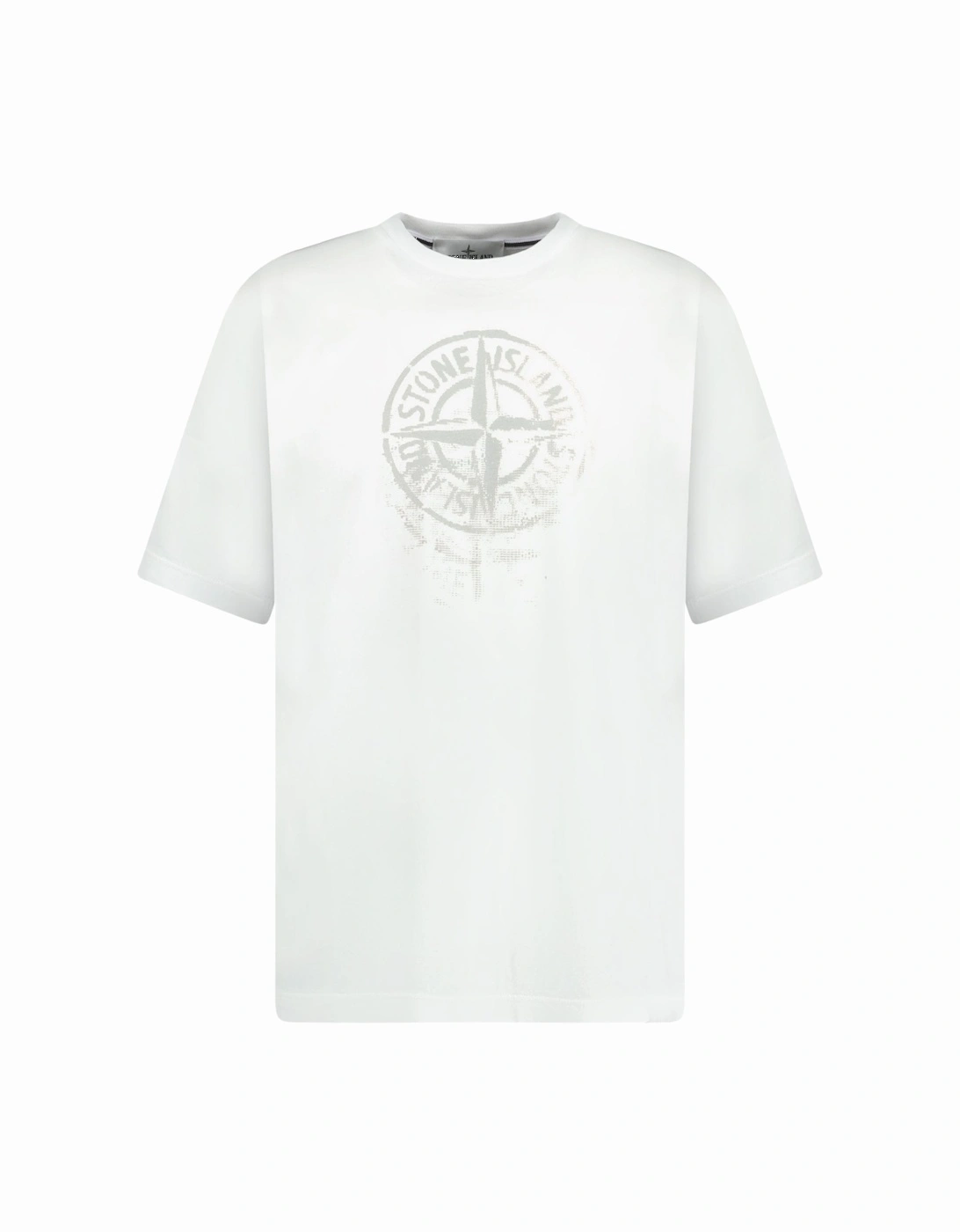 Compass Print Logo T-Shirt White, 3 of 2