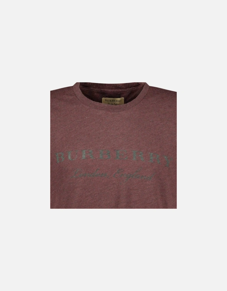 London England T-Shirt Burgundy