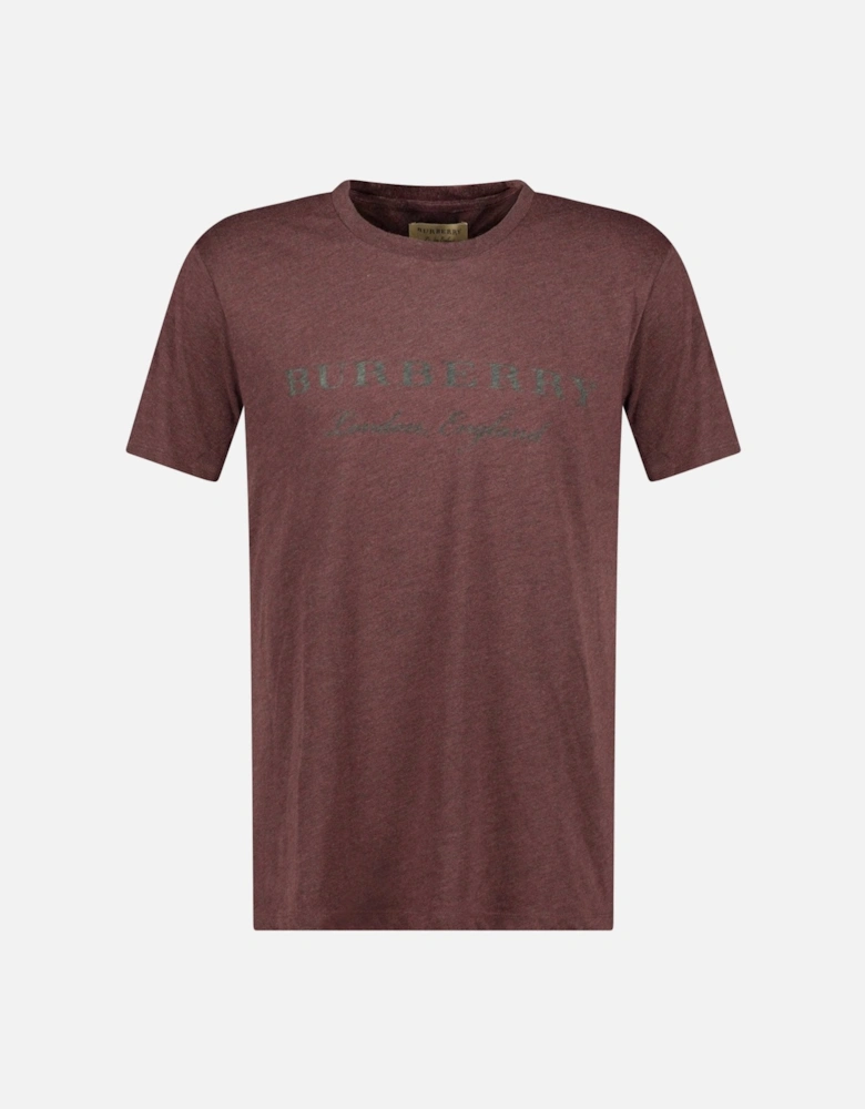 London England T-Shirt Burgundy