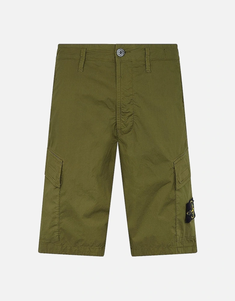 Stretch Badge Cargo Shorts Olive