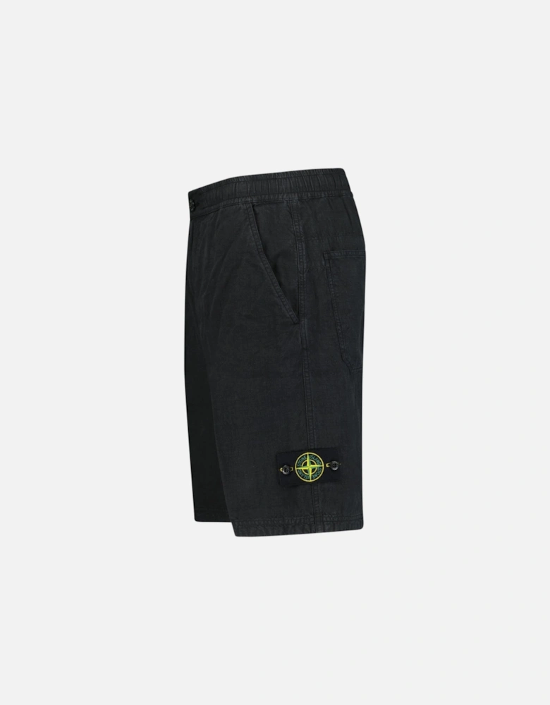 Lino Nylon Tela-Tc Bermuda Comfort Shorts Charcoal Black