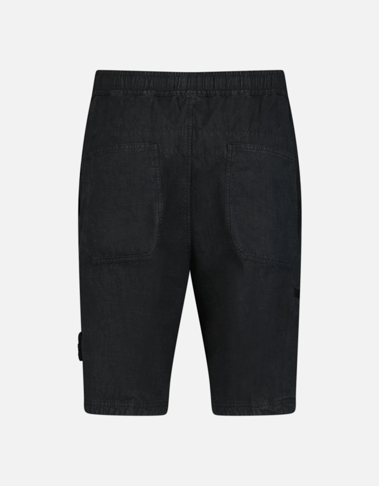 Lino Nylon Tela-Tc Bermuda Comfort Shorts Charcoal Black