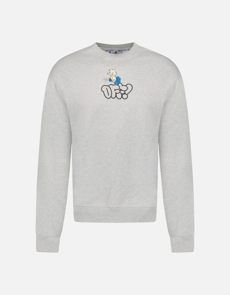 Logo Crew Neck Sweatshirt Light Grey