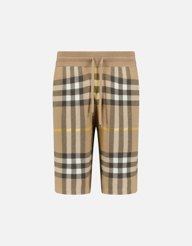 'Weaver' Cotton Shorts Truffle Check Brown