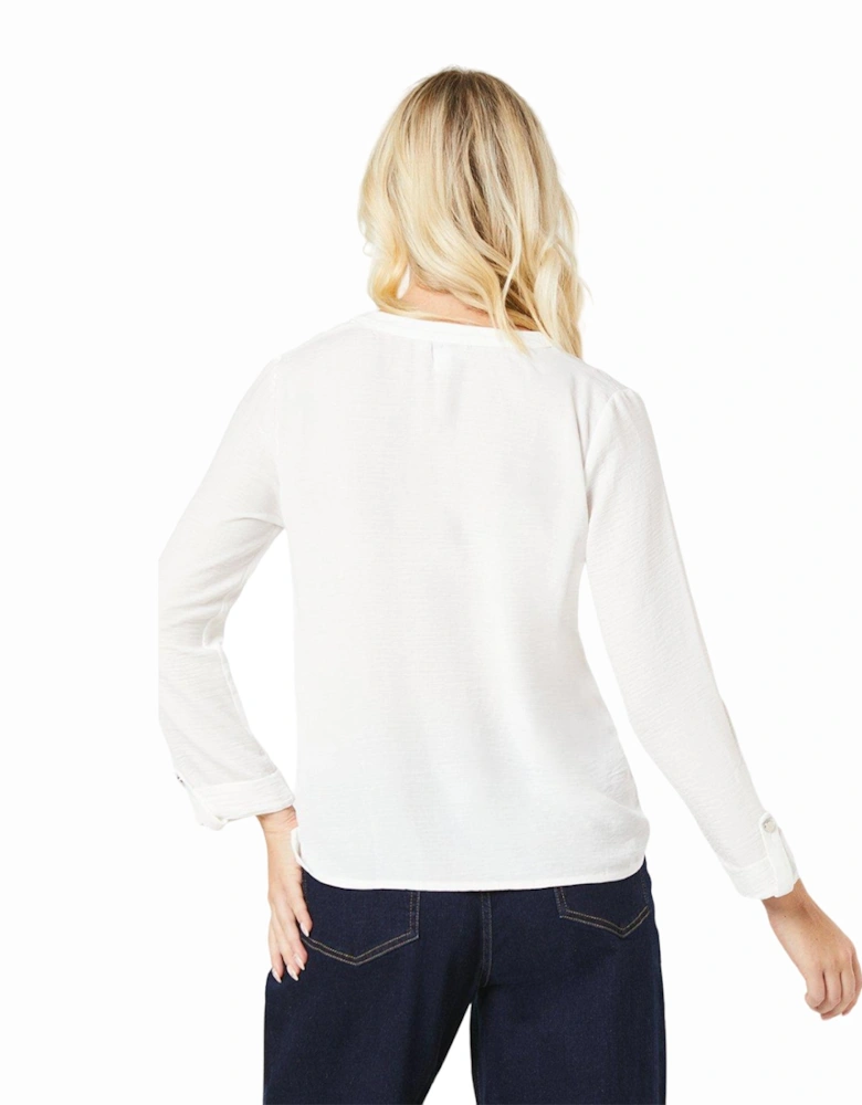 Womens/Ladies Roll Sleeve Shirt