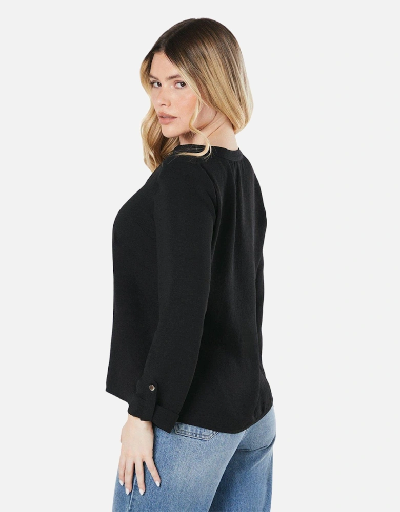 Womens/Ladies Roll Sleeve Shirt