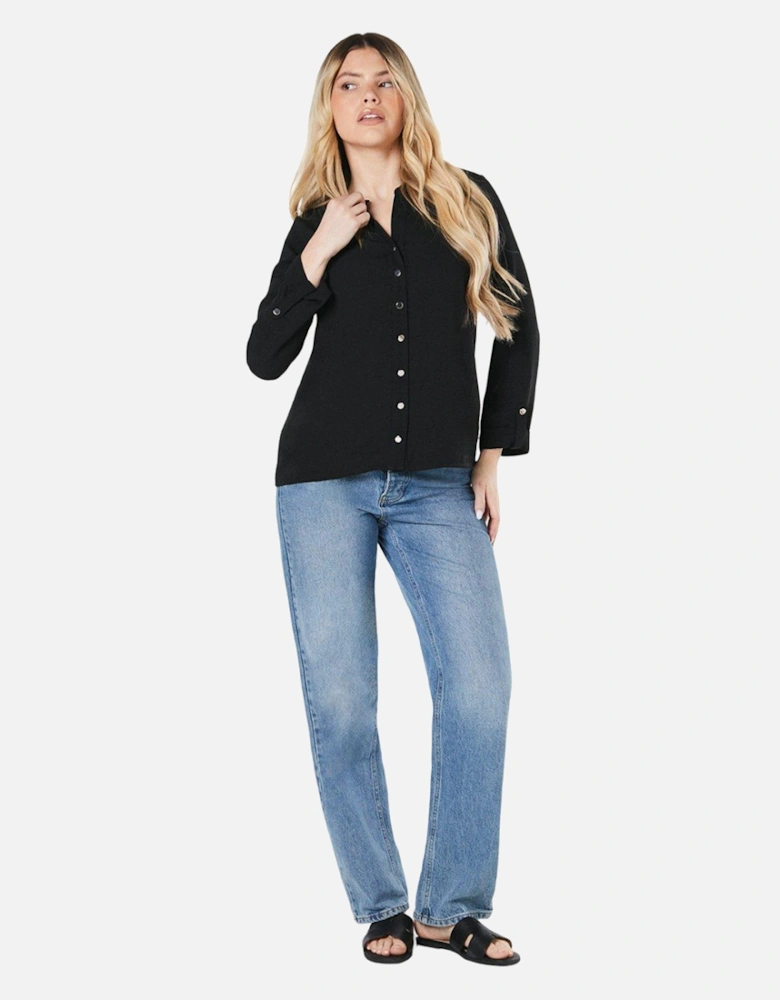 Womens/Ladies Roll Sleeve Shirt