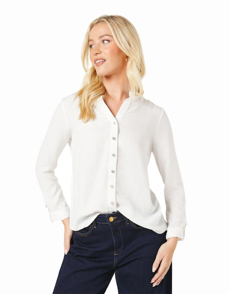 Womens/Ladies Roll Sleeve Shirt