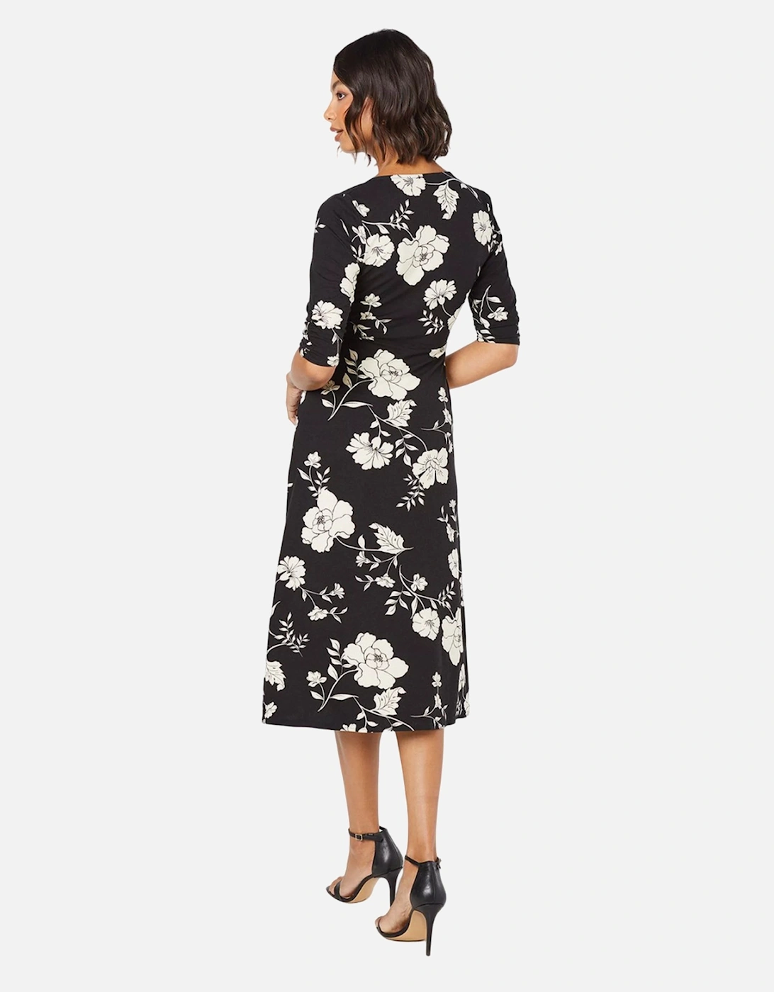 Womens/Ladies Floral Wrap Midi Dress