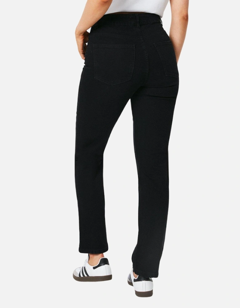 Womens/Ladies Stretch Straight Leg Comfort Jeans