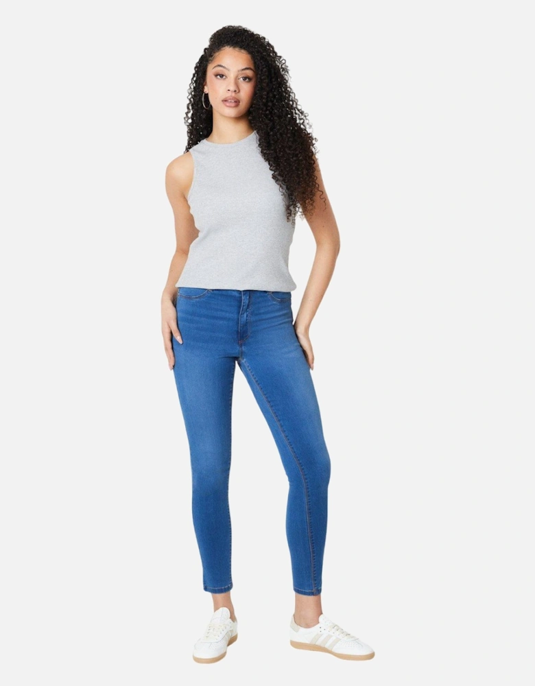 Womens/Ladies Tall Skinny Ankle Grazer Jeans