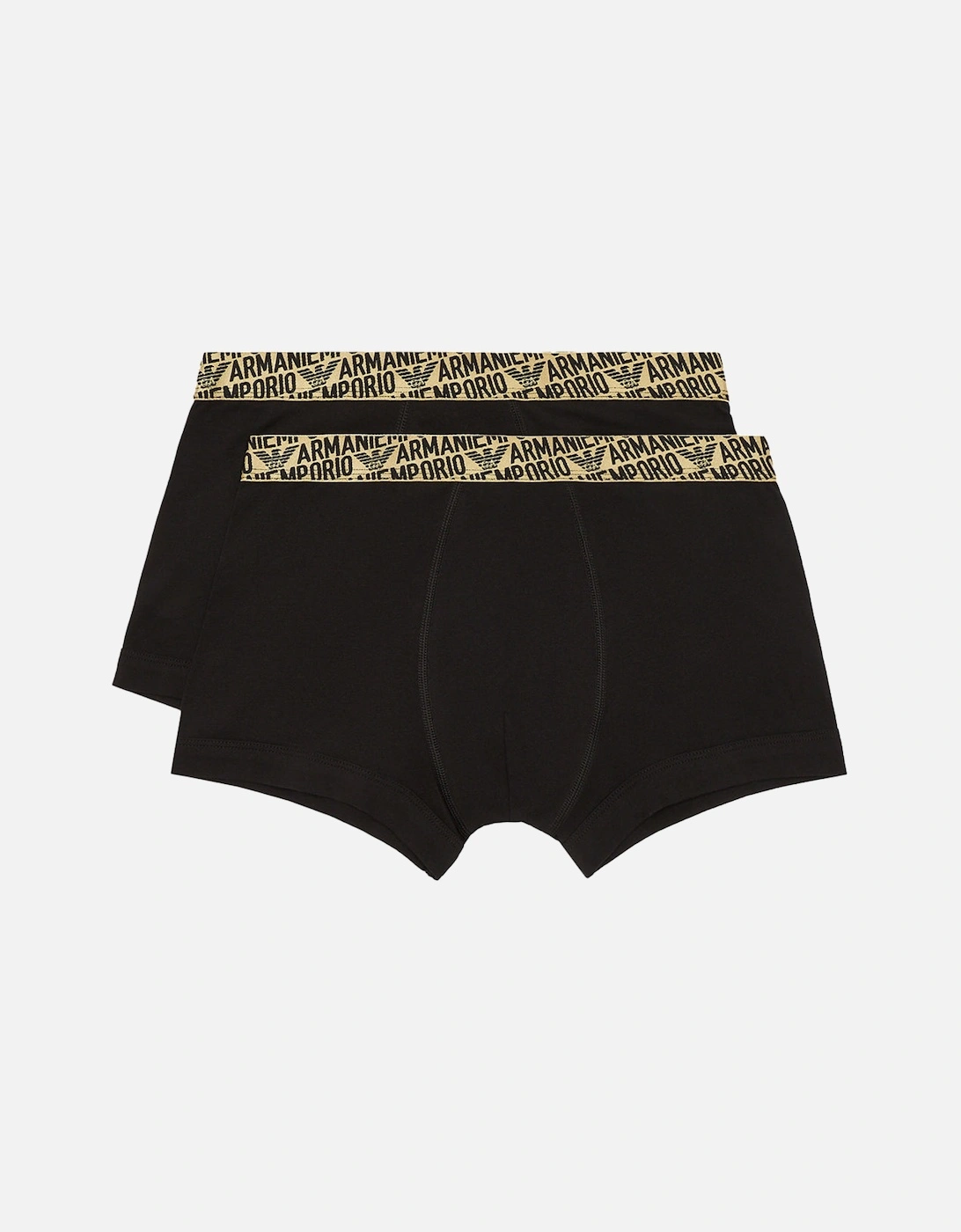 2-Pack Stretch Cotton Boxer Trunks Gift Pack, Black/Gold, 9 of 8