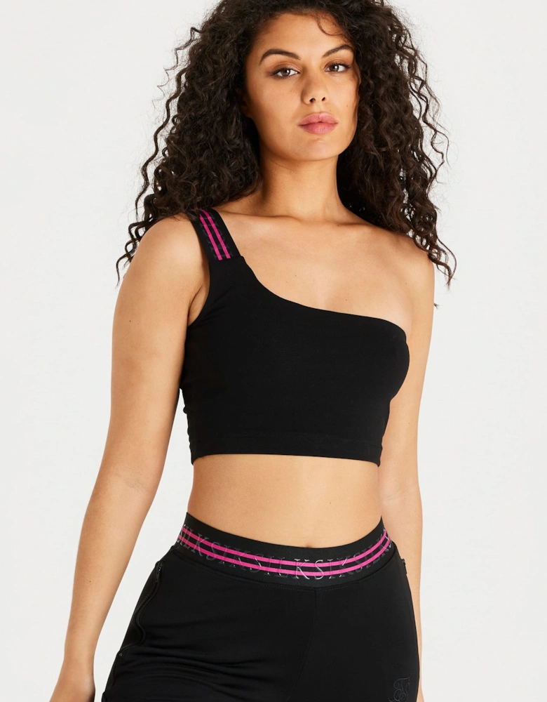 Tape One Shoulder Cropped Bralette