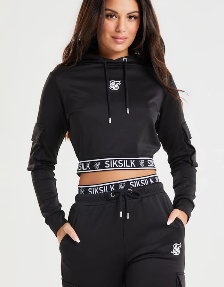 Cropped Cargo Hoodie