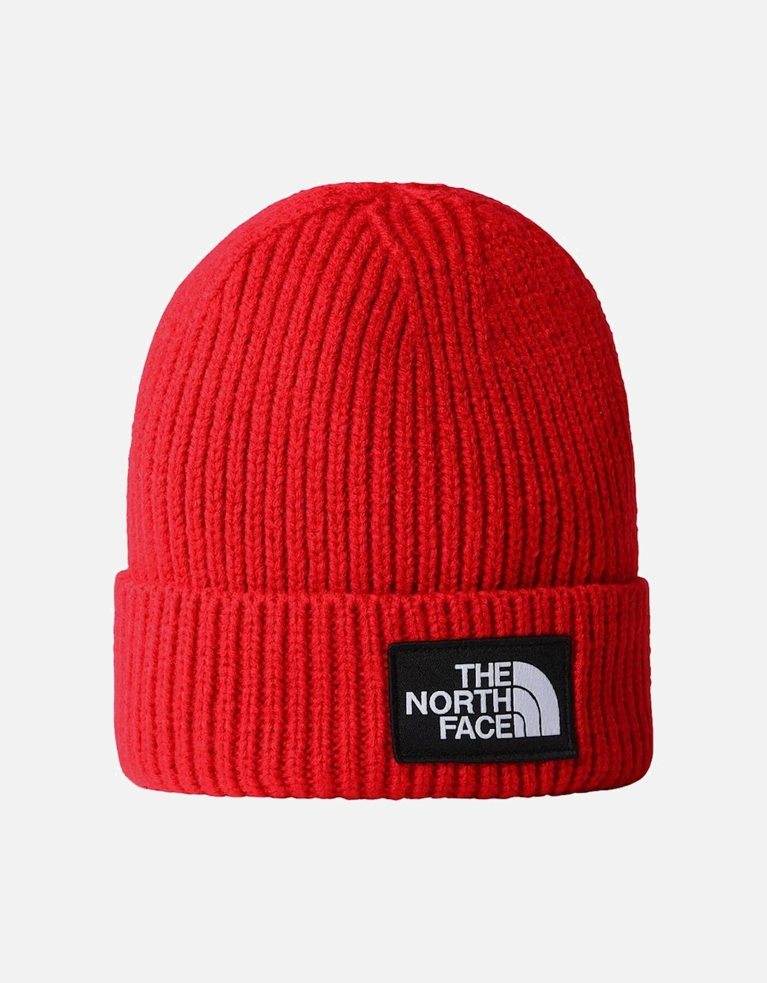 TNF Logo Box Cuffed Beanie - TNF Red, 3 of 2