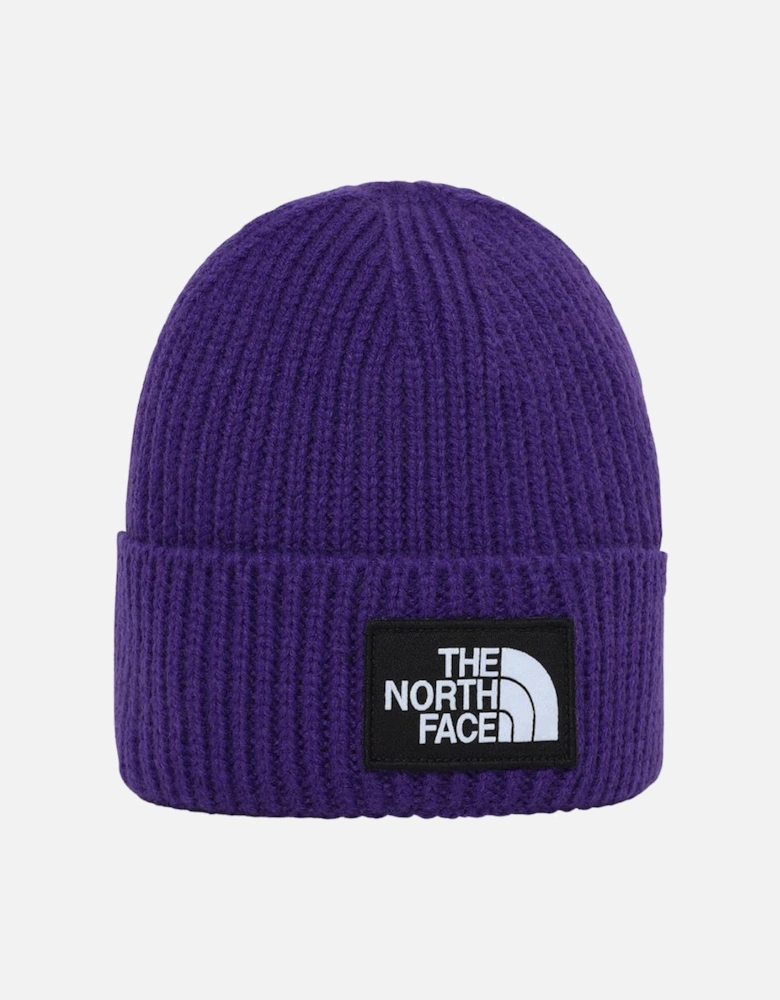 TNF Logo Box Cuffed Beanie - Peak Purple