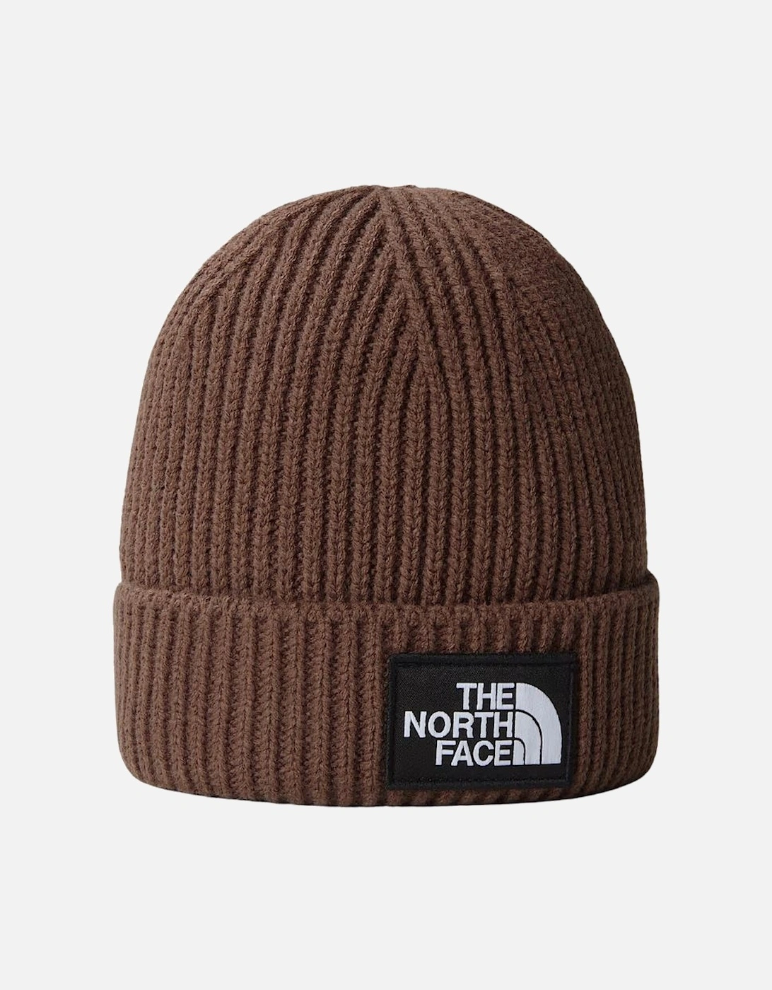 TNF Logo Box Cuffed Beanie - Smokey Brown, 3 of 2