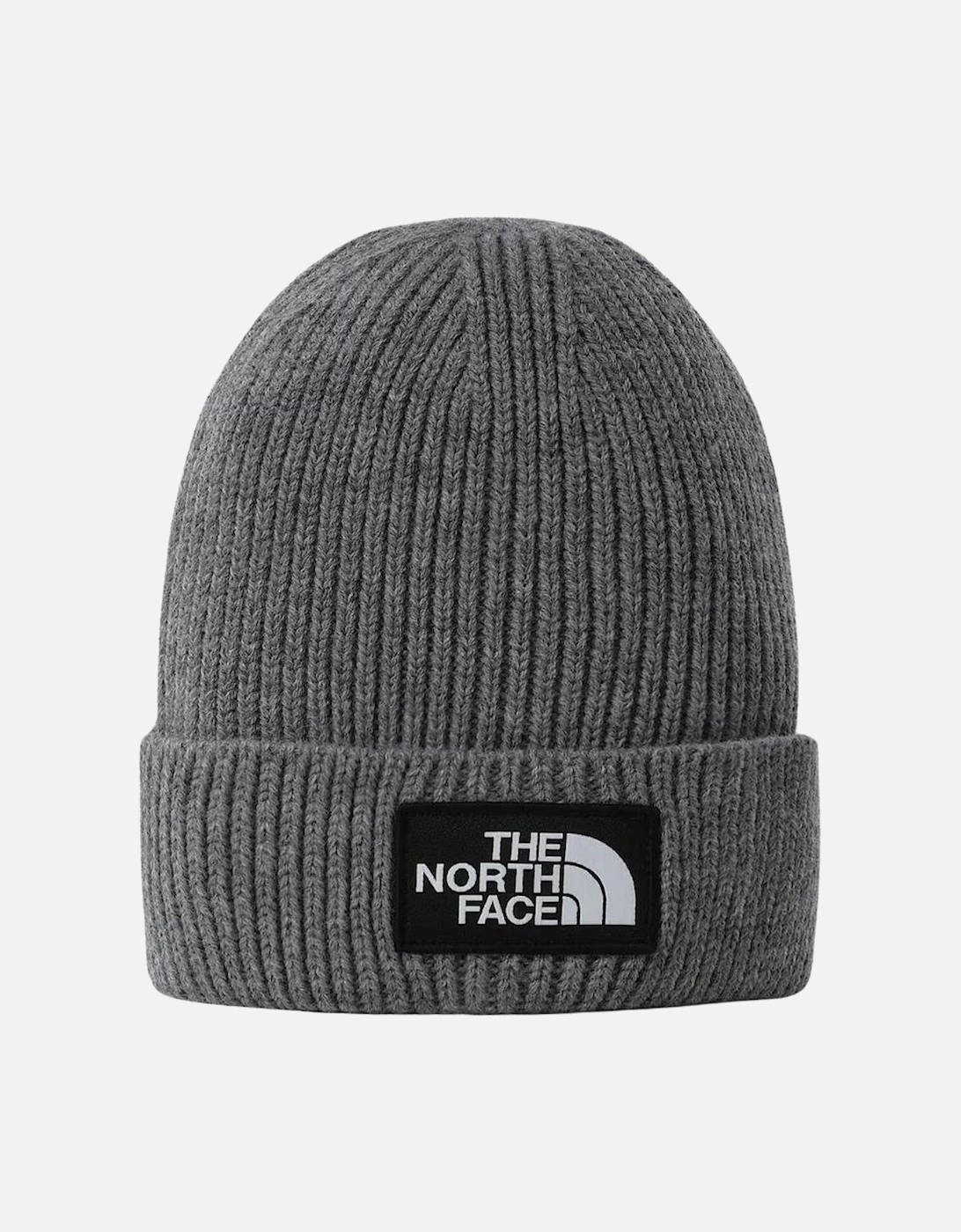 TNF Logo Box Cuffed Beanie - Grey Heather, 3 of 2