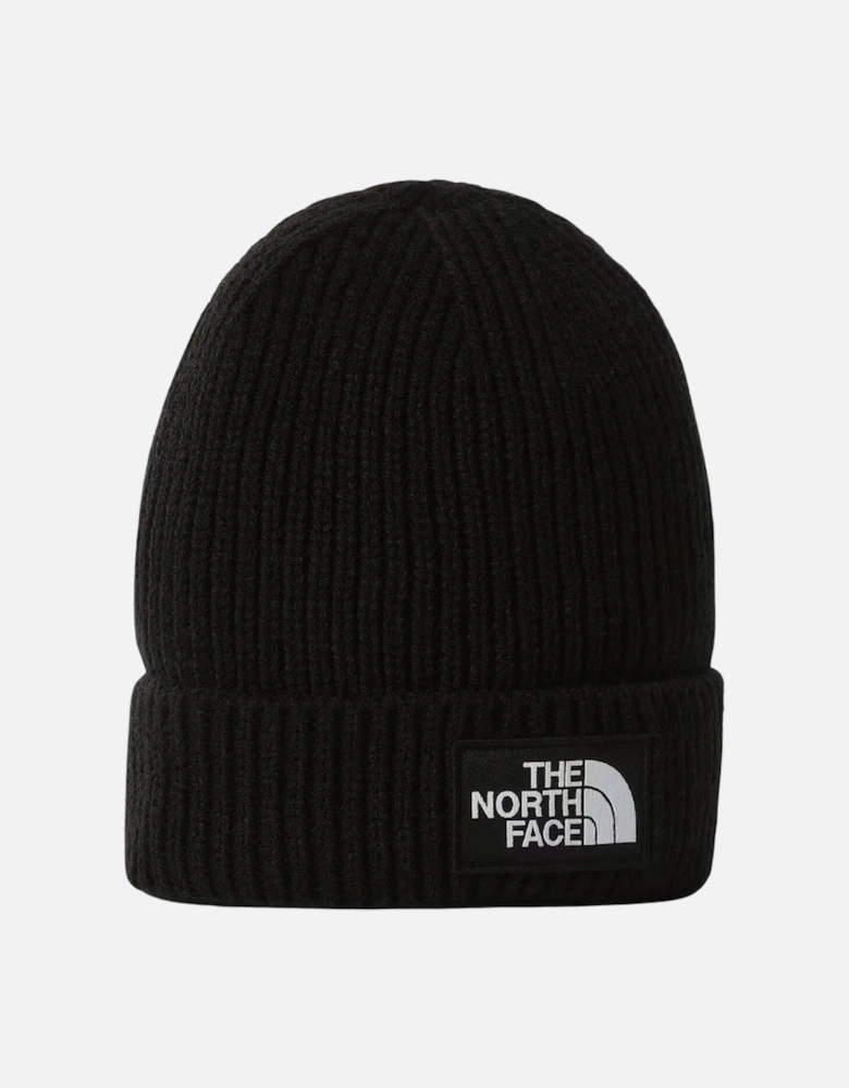 TNF Logo Box Cuff Beanie - Black