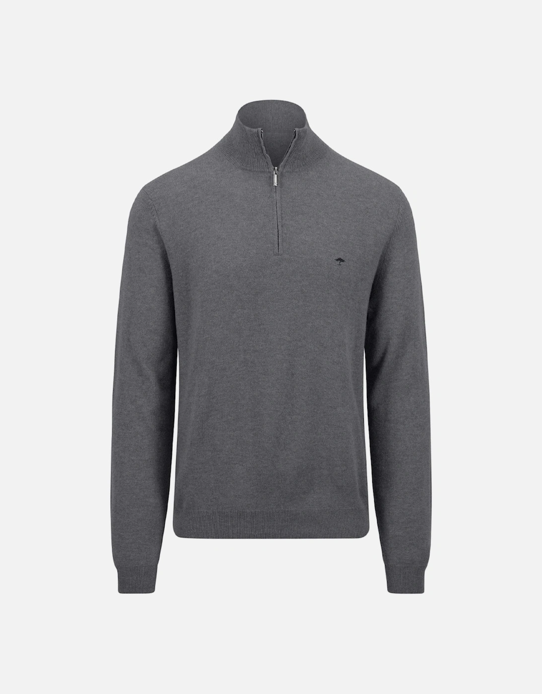 Fynch-Hatton Merino Cashmere Troyer-Zip Steel, 3 of 2