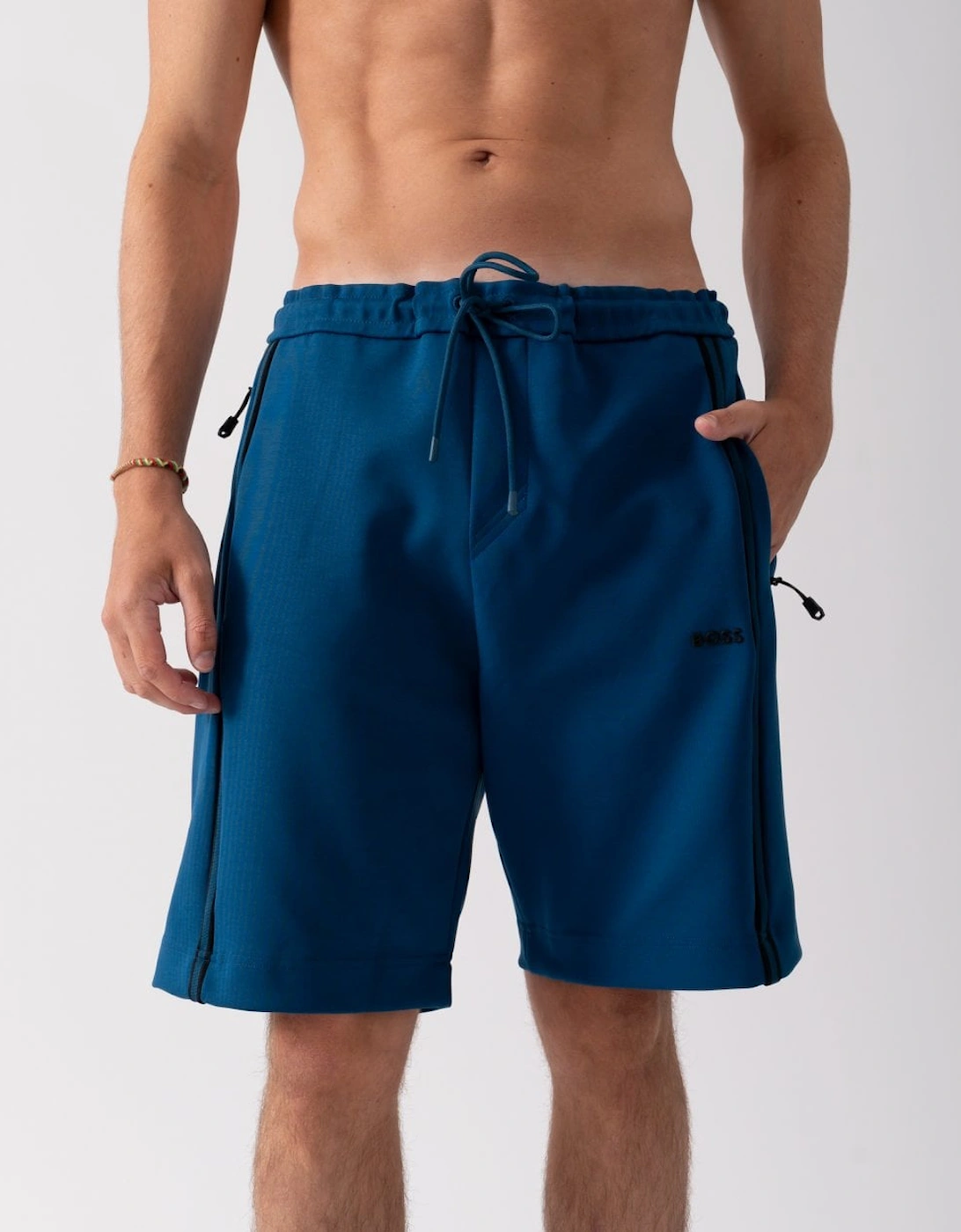 BOSS Green Headlo 1 Mens Shorts with Contrast Piping, 5 of 4