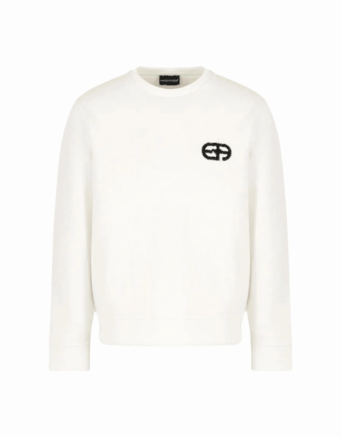 Cotton Embroidered Logo Beige Sweatshirt, 5 of 4