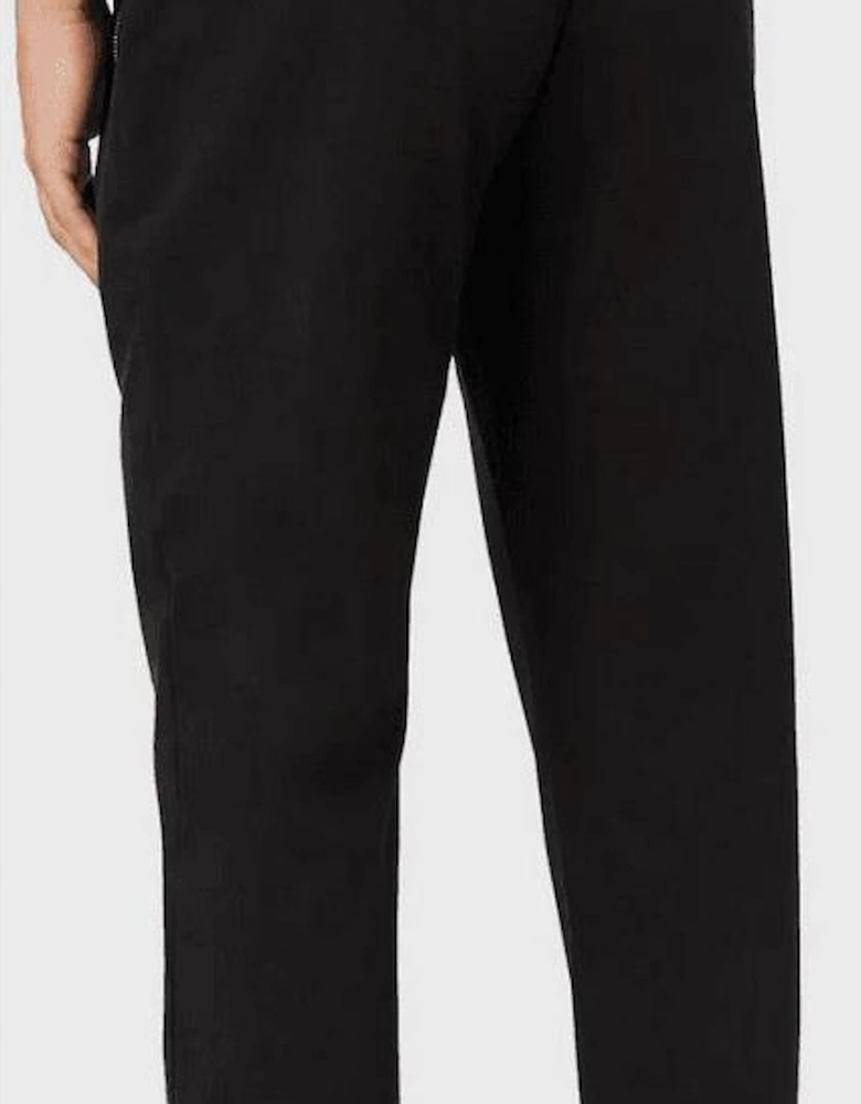 Cotton Chest Logo Zip Up Black Tracksuit