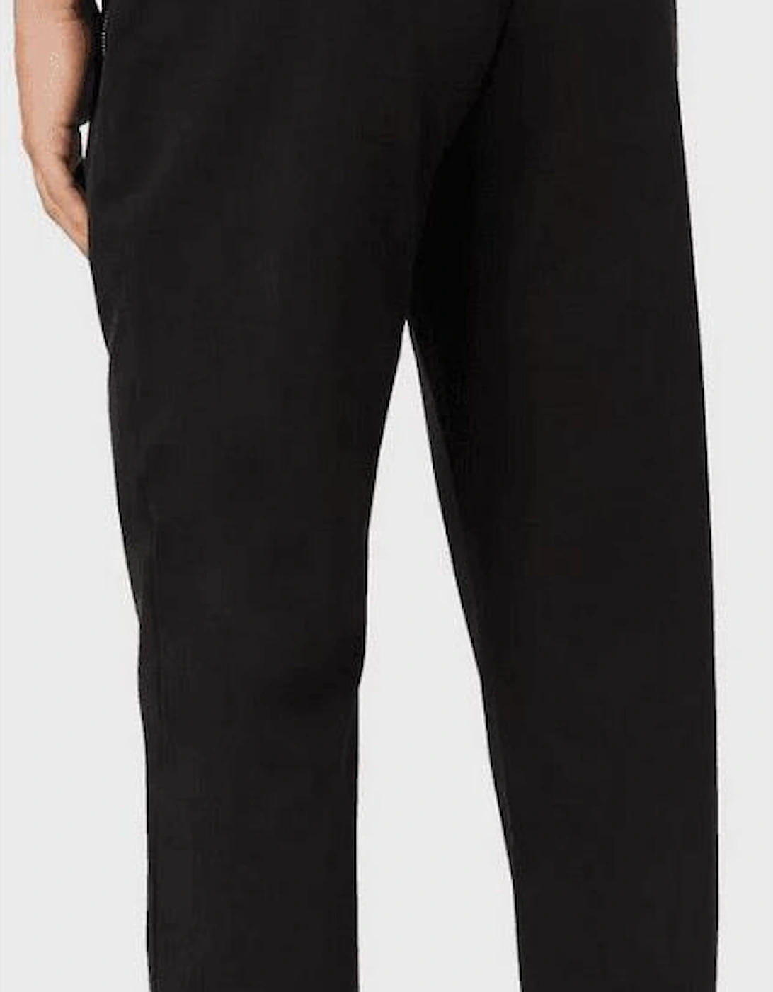 Cotton Chest Logo Zip Up Black Tracksuit