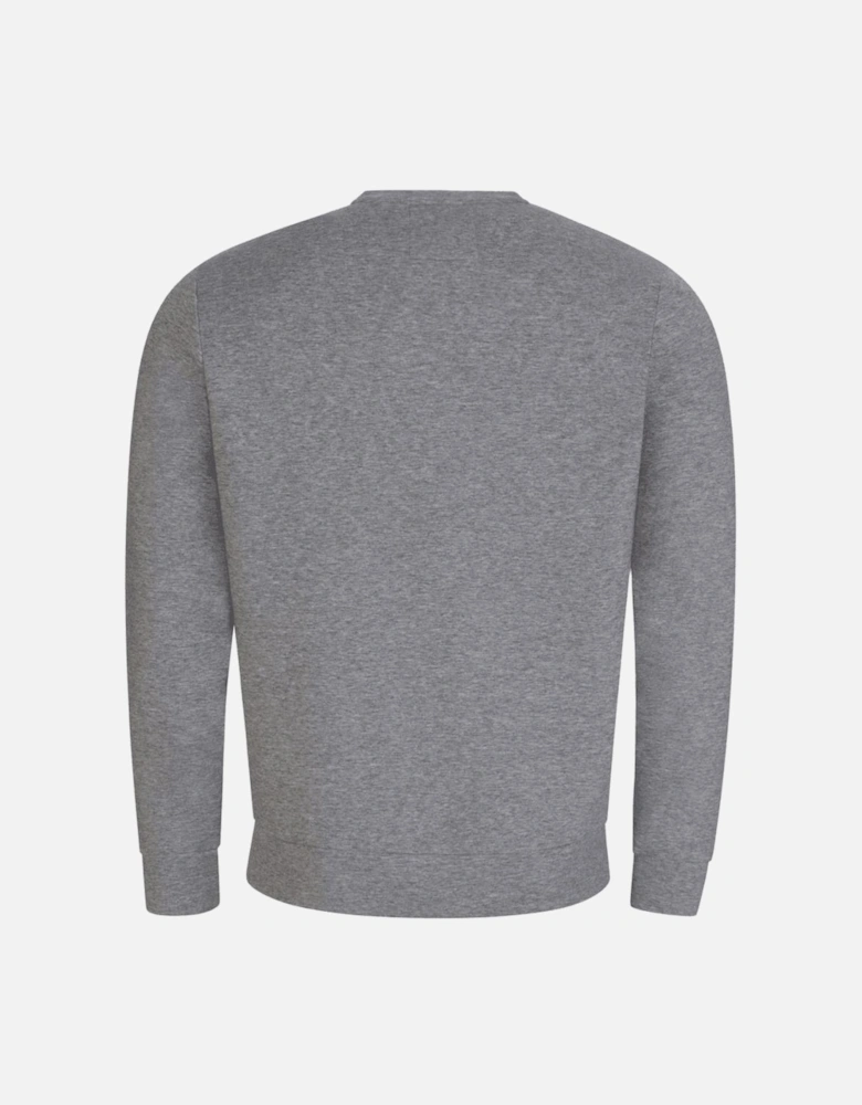 Cotton Chest Logo Regular Fit Grey Sweatshirt