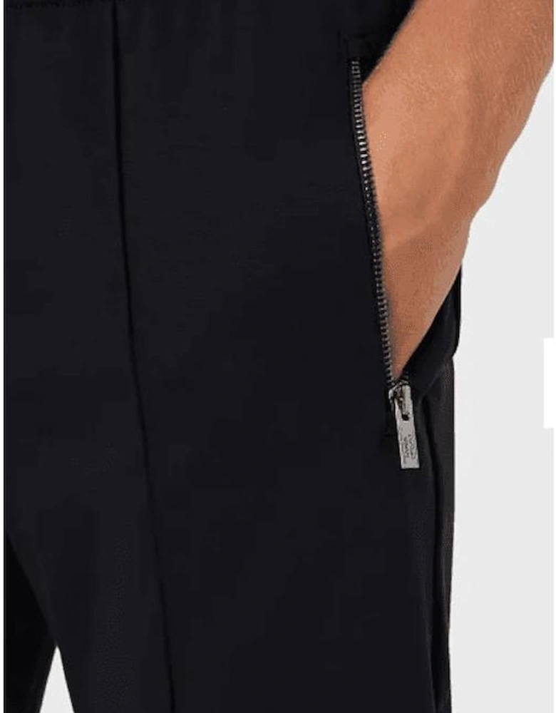 Cotton Logo Zip Up Hooded Navy Tracksuit