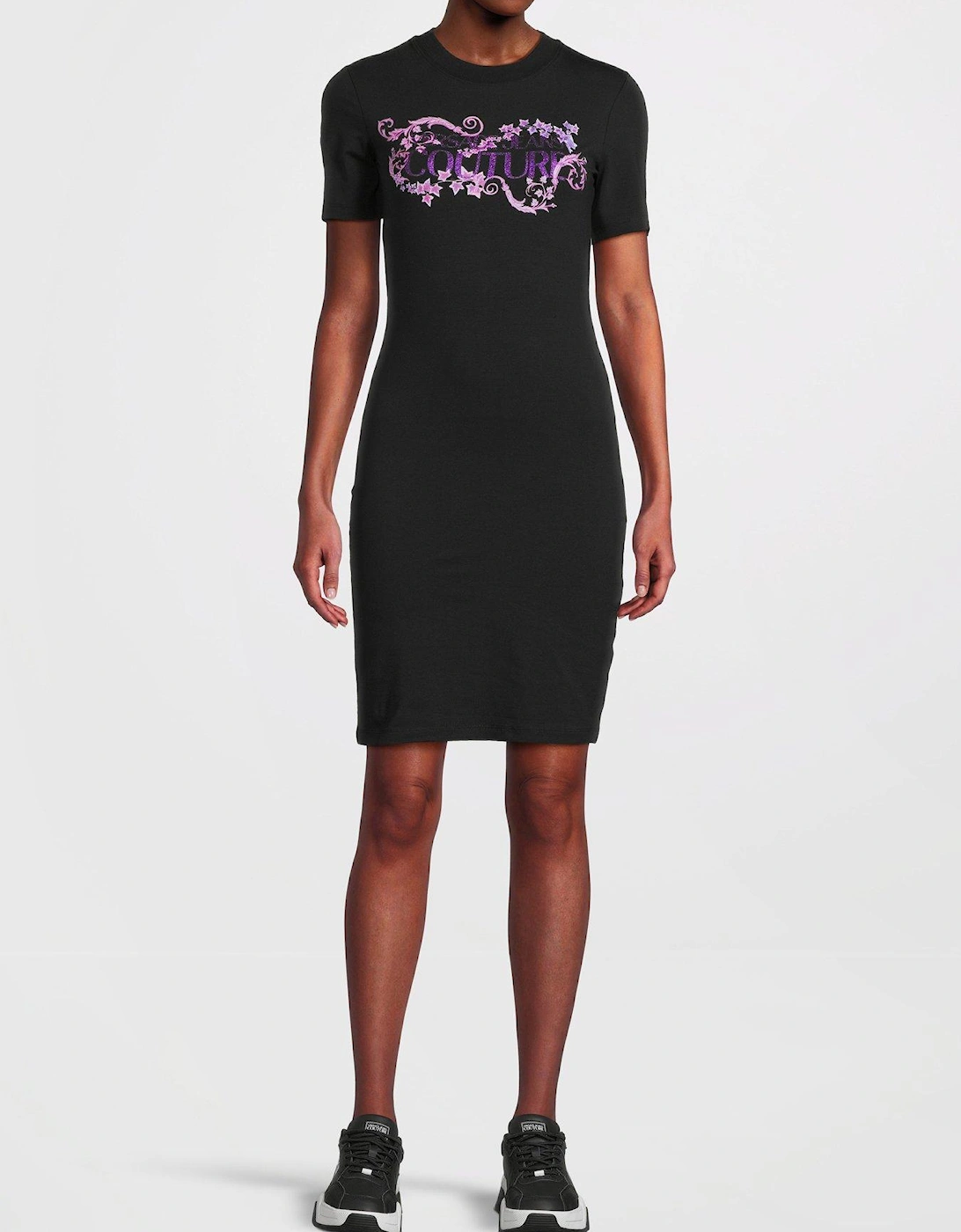 Logo T-Shirt Dress - Black, 6 of 5