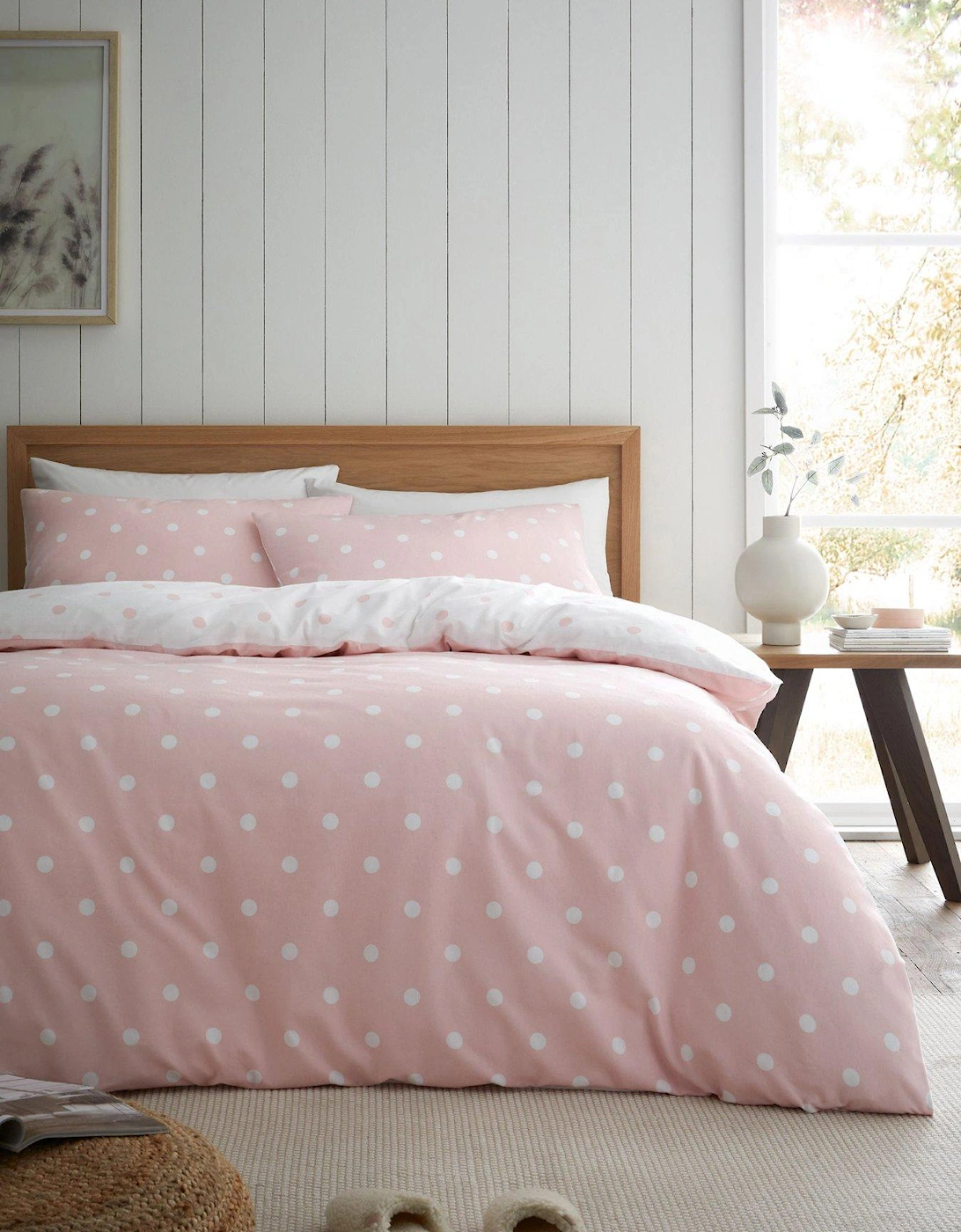 Polka Dot 100% Brushed Cotton Duvet Set, 6 of 5