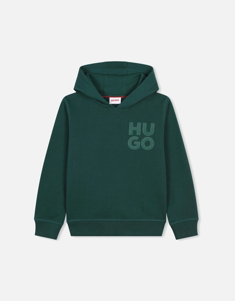 HUGO FOREST GREEN HOODED TRACKSUIT G00164-G00175