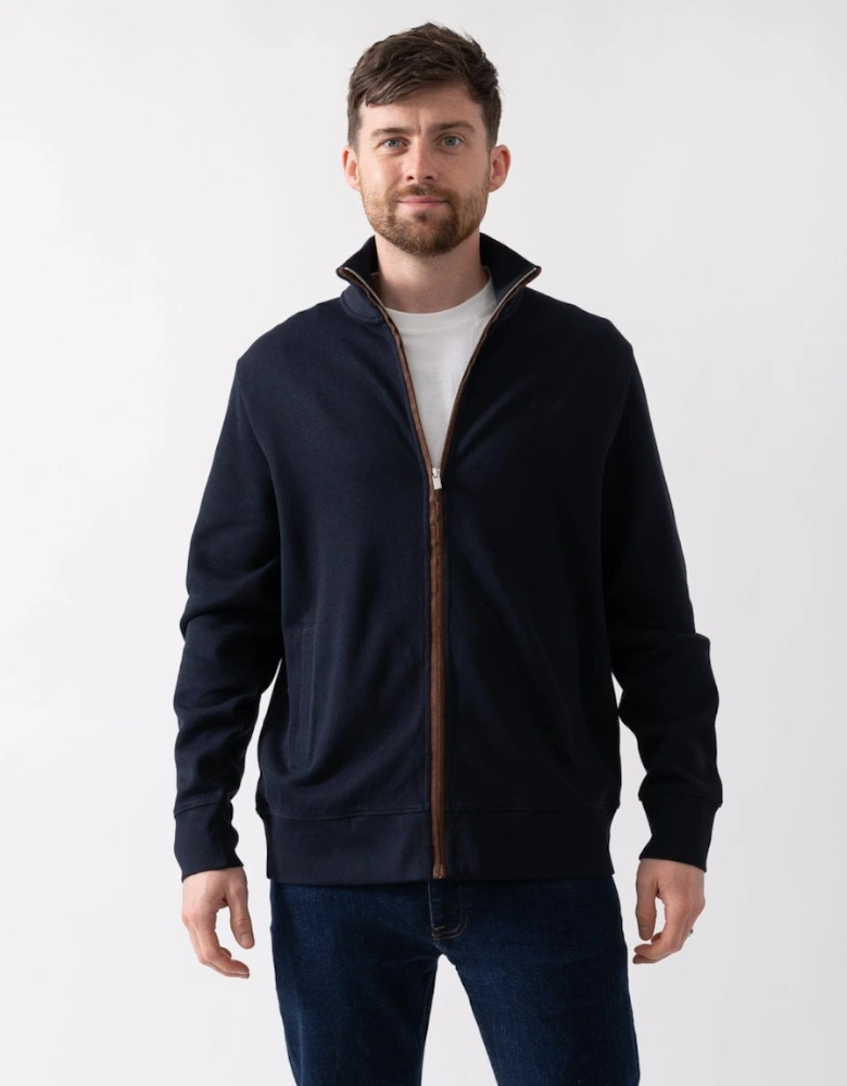 Mens Sacker Rib Full Zip Sweatshirt