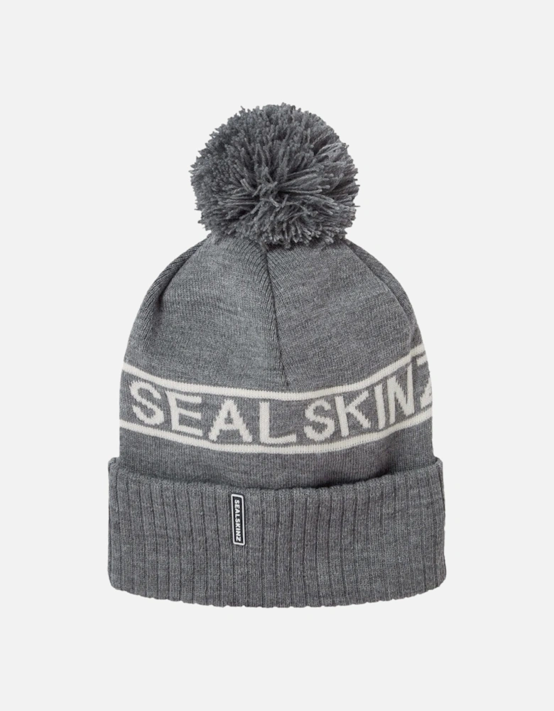 Heacham Bobble Hat Dark Grey/Cream