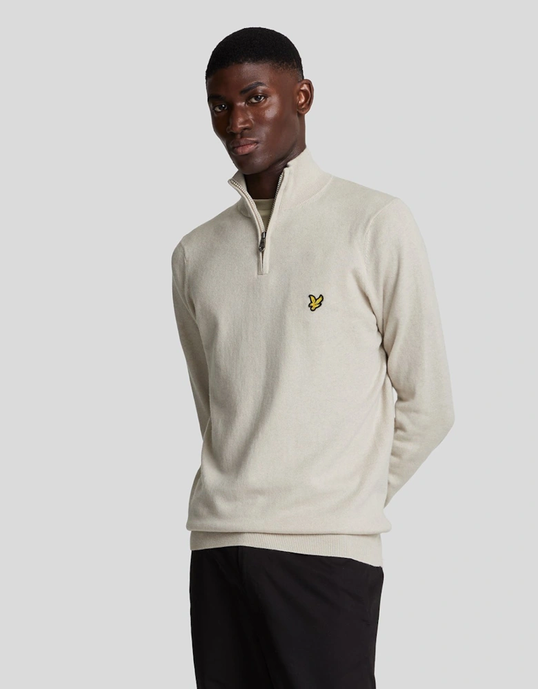 Cotton Merino 1/4 Zip Jumper