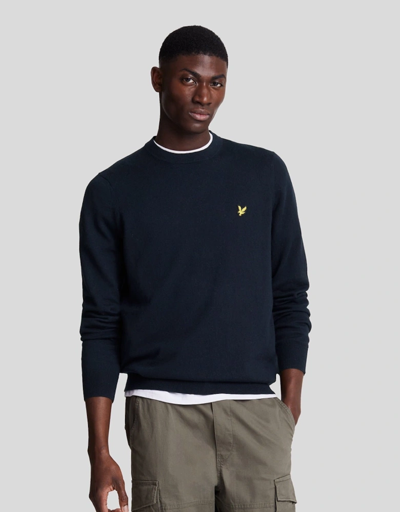 Cotton Merino Crew Neck Jumper