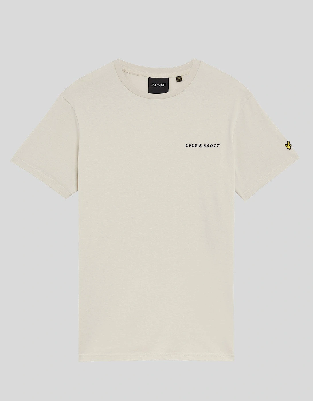 Lyle And Scott Men's Cream Embroidered Logo Cotton T-Shirt  38 M