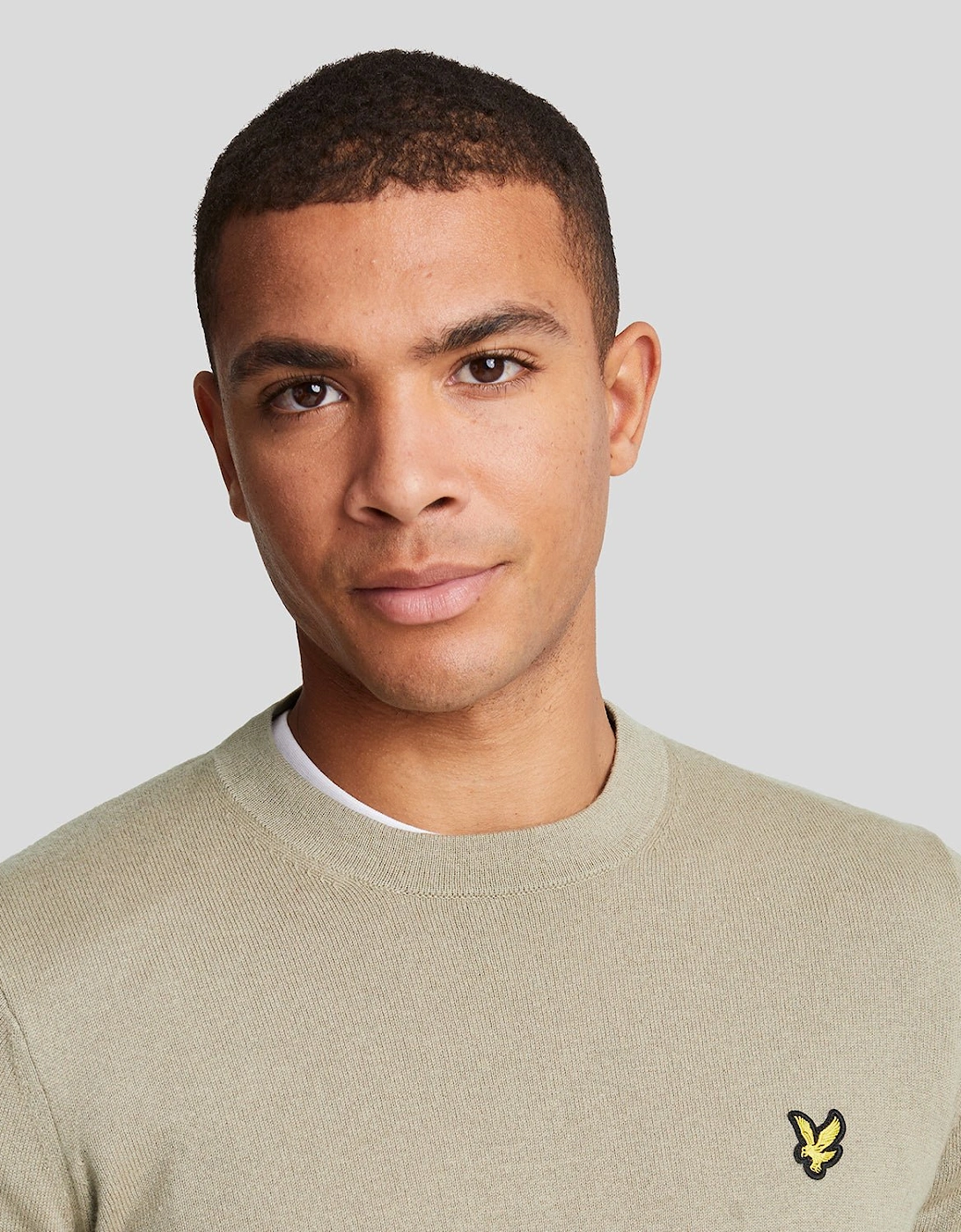 Cotton Merino Crew Neck Jumper