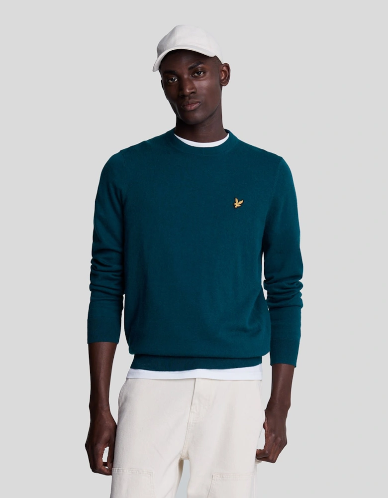 Cotton Merino Crew Neck Jumper