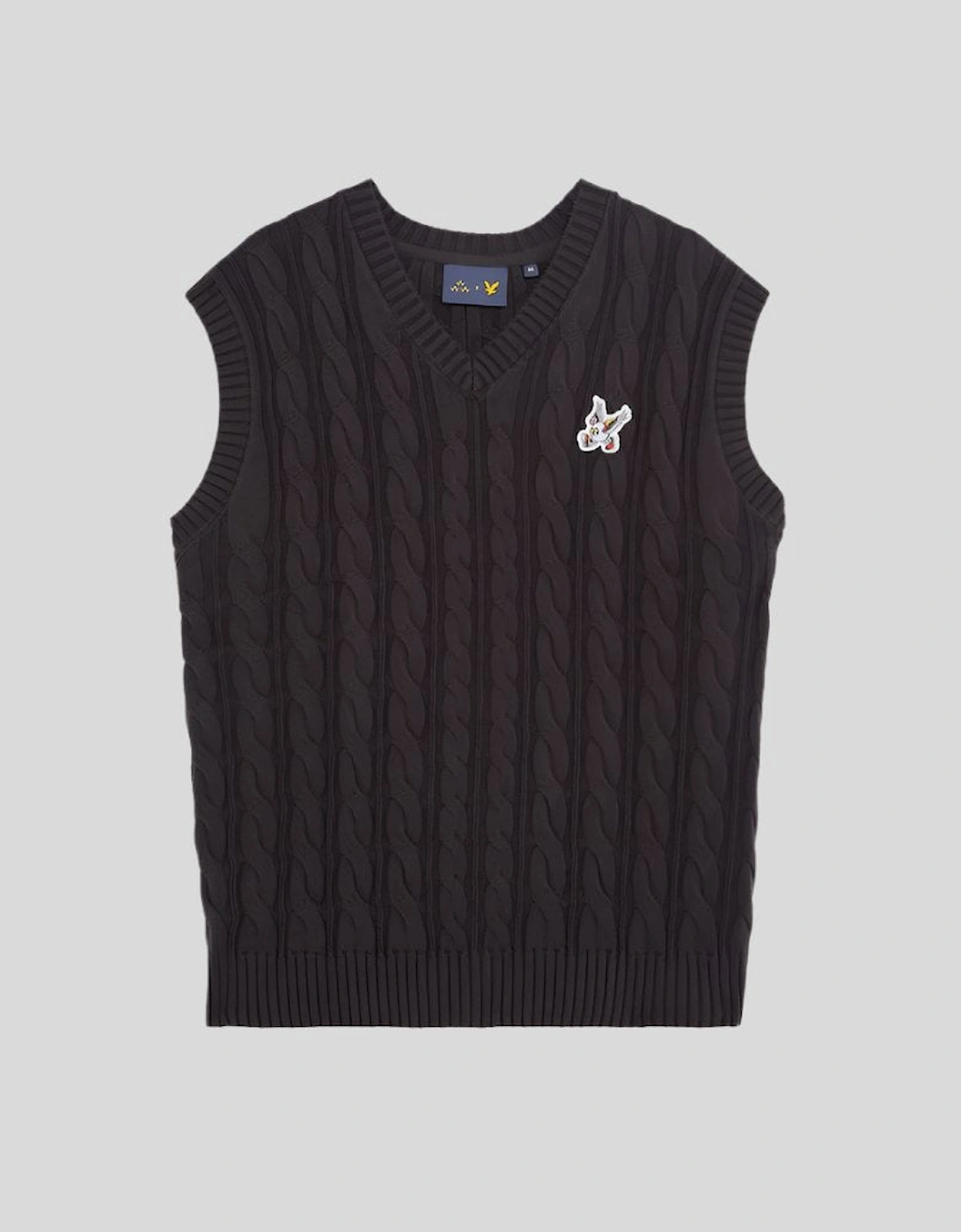 Lyle And Scott Men's Friends of a Feather Cable Golf Knit Vest - Black - Size: L