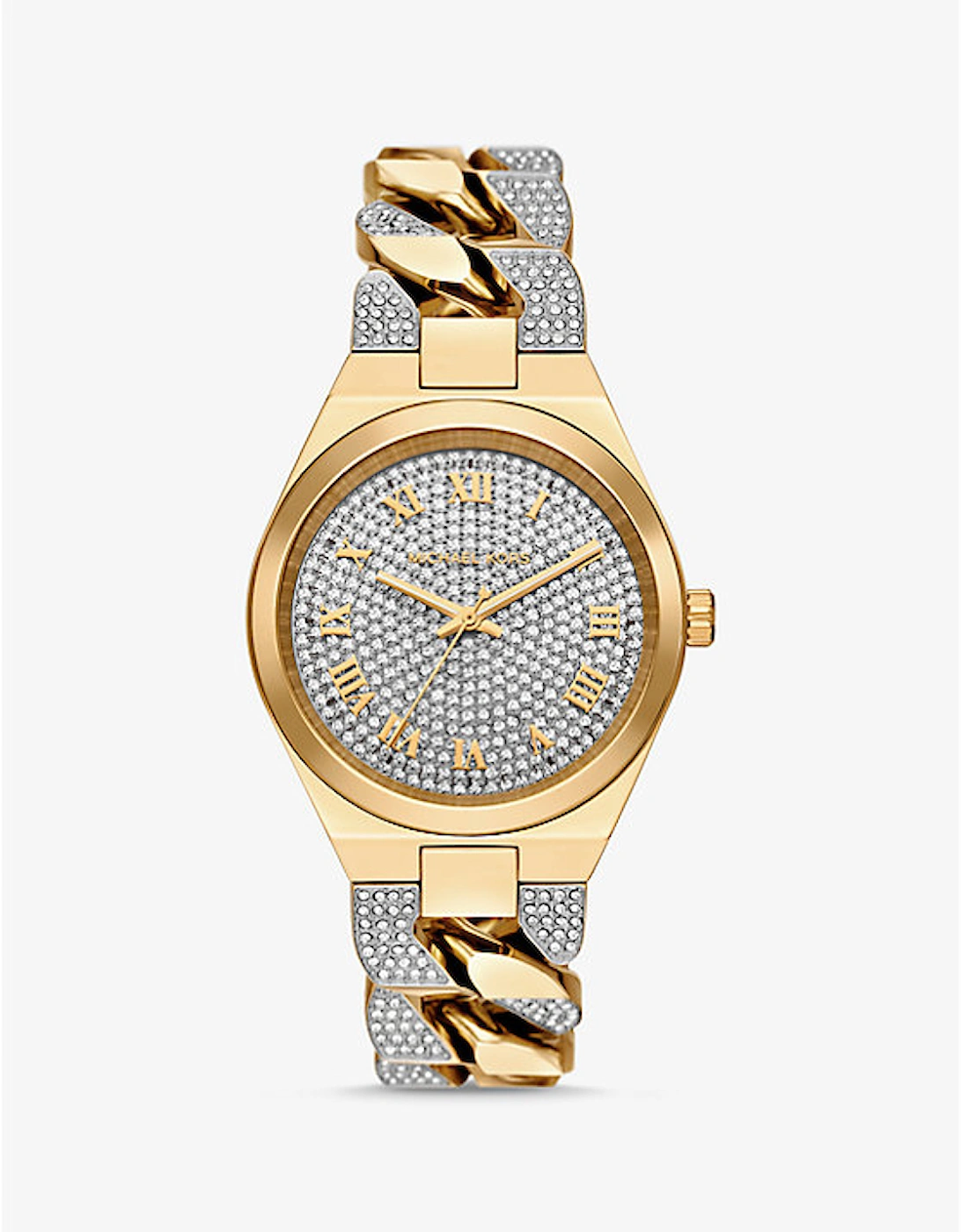 Lennox Pavé Gold-Tone Curb-Link Watch, 2 of 1