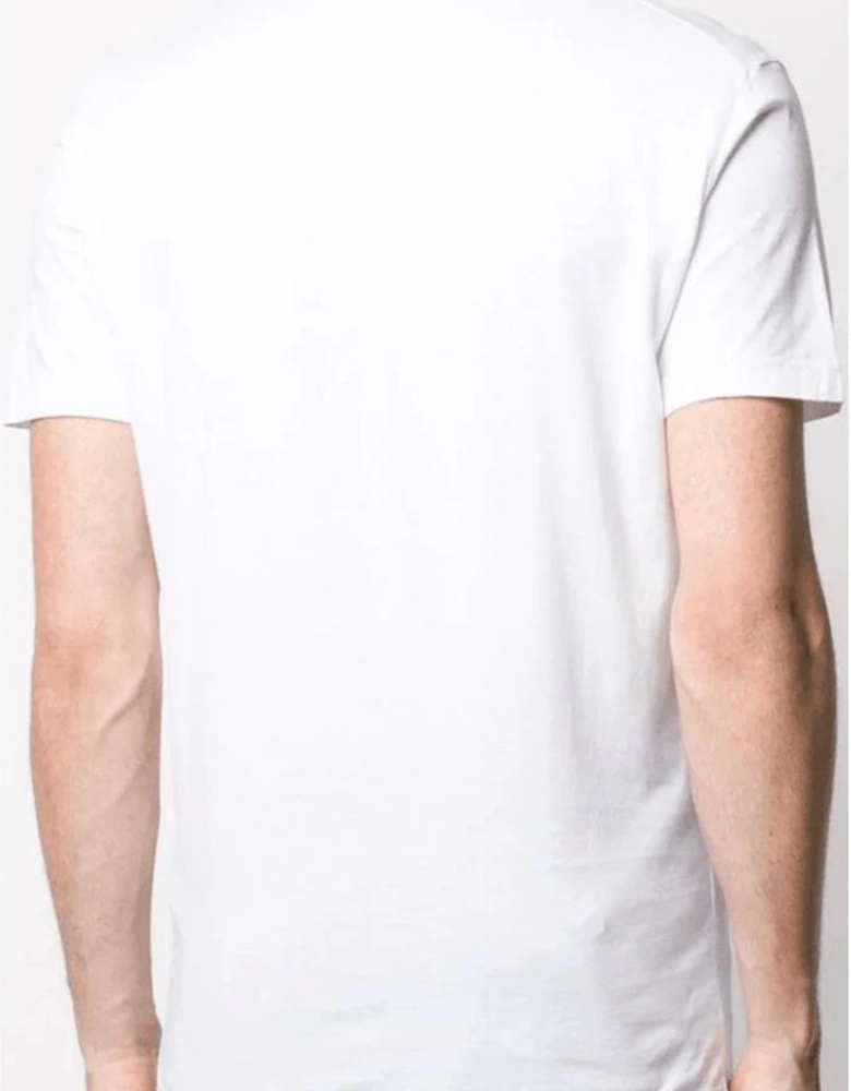 Icon Logo Print Slim Fit White T-Shirt