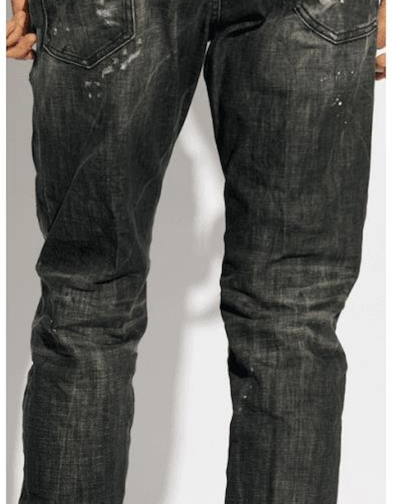 Cotton Black Faded Cool Guy Jeans