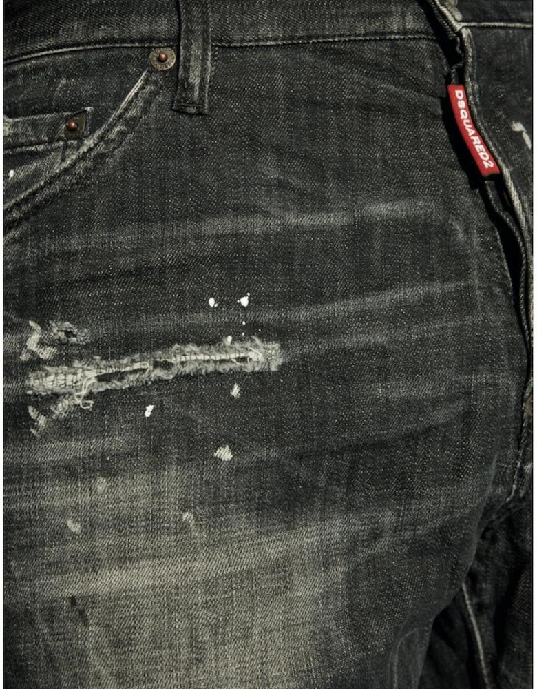 Cotton Black Faded Cool Guy Jeans