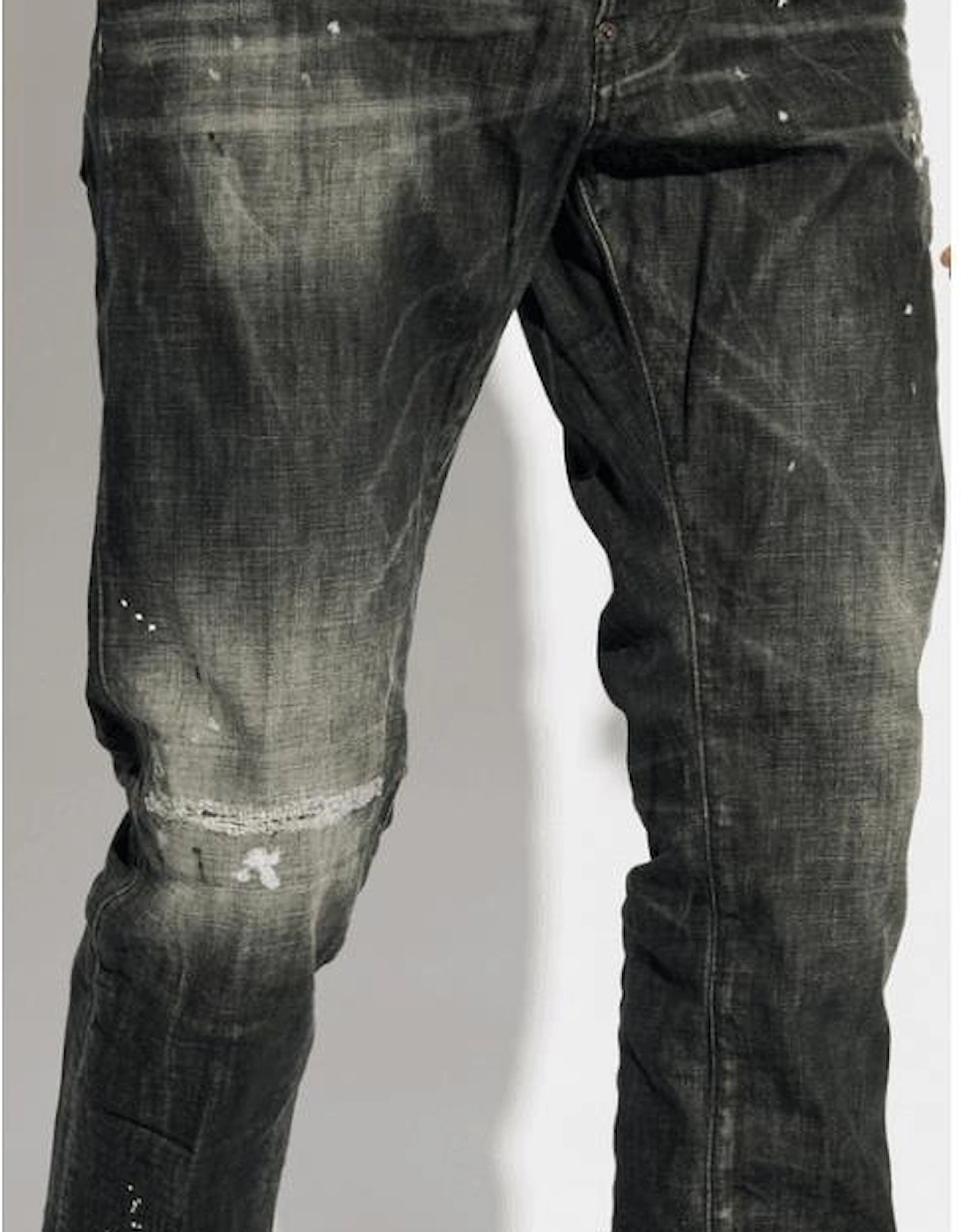 Cotton Black Faded Cool Guy Jeans